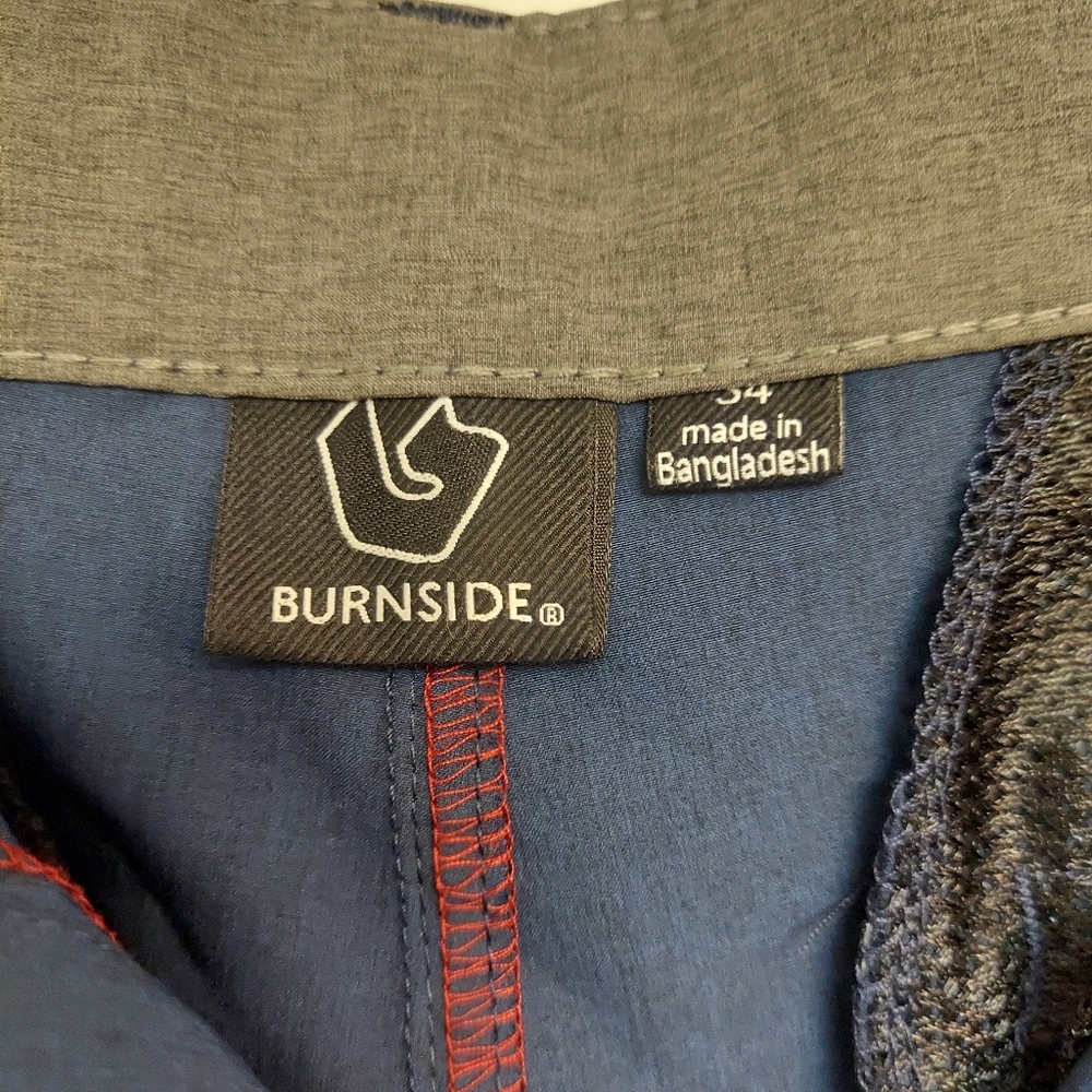 SET OF 2 BURNSIDE DRI-FIT LIGHTWEIGHT BLUE  & GRAY CARGO BOARD SHORTS LARGE - Picture 7 of 8